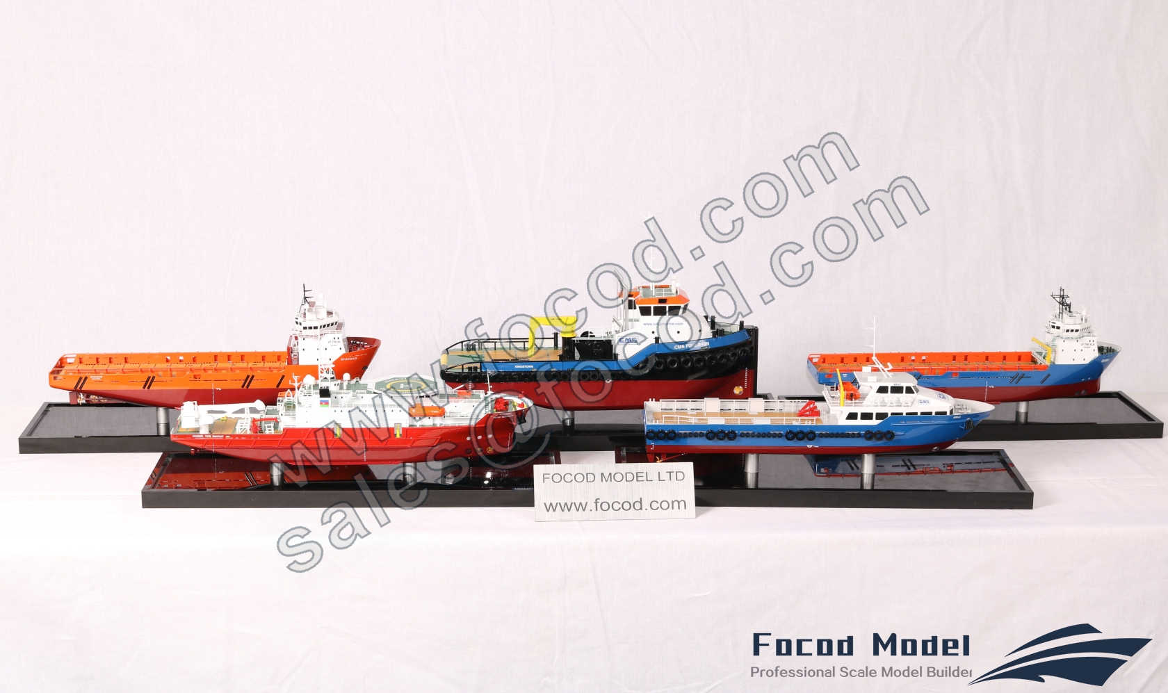 customized model of five 40cm ship models
